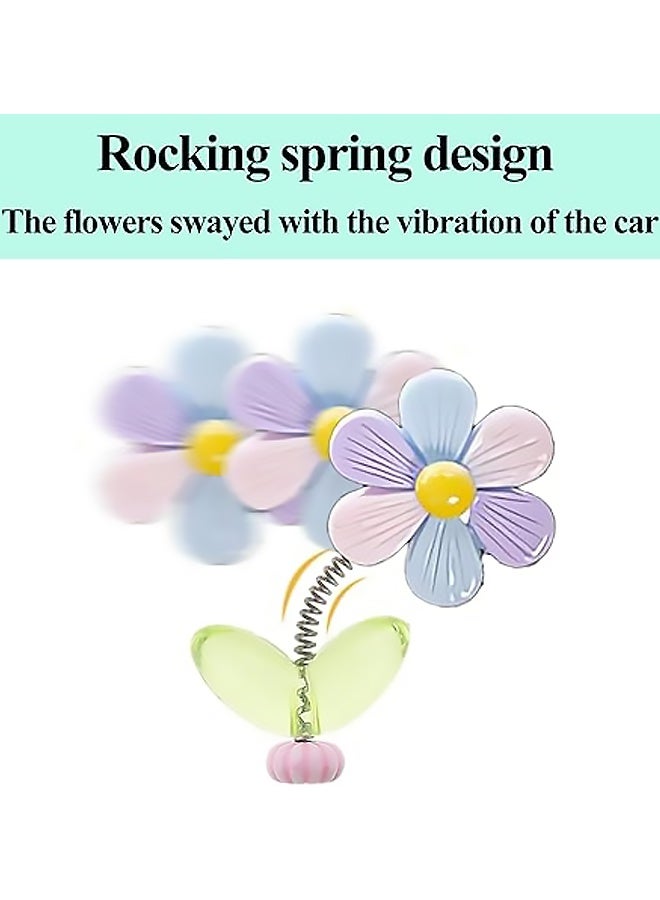 7 Pieces Cute Car Rear view Mirror Accessories Funny Bunny Car Ornament Shaking Spring Sunflower Dashboard Decorations Interior Decor Holiday Gifts for Men Women - Image 4