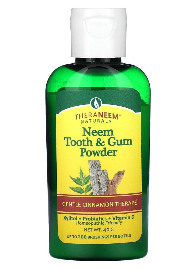 ORGANIX SOUTH TheraNeem Naturals Neem Tooth & Gum Powder Gentle Cinnamon Therapé 40 g 