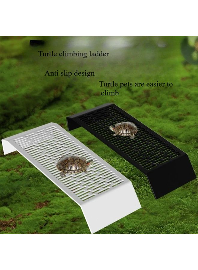 Black And White Turtle Climbing Ladder Sun Drying Platform Easy Clean Terrarium Slope - Image 2