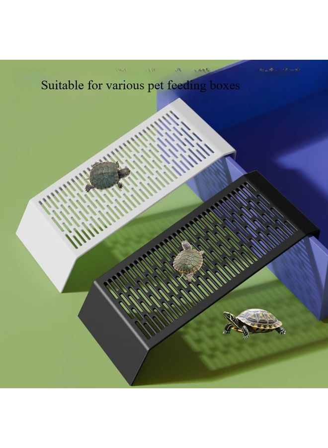 Black And White Turtle Climbing Ladder Sun Drying Platform Easy Clean Terrarium Slope - Image 5