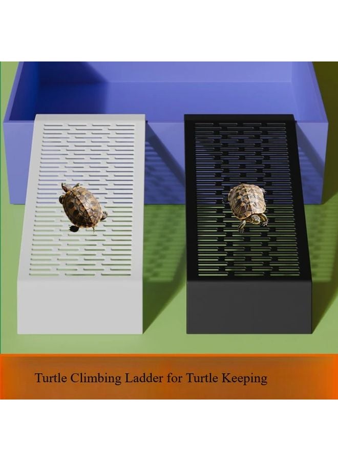 Black And White Turtle Climbing Ladder Sun Drying Platform Easy Clean Terrarium Slope - Image 4