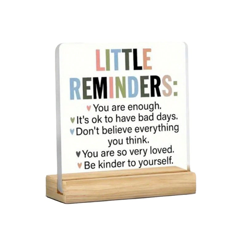 temu Hot Selling Square Acrylic Desktop Decorative Ornaments with Base Wood Base Pine Beech Table(10*10cm） - Image 1