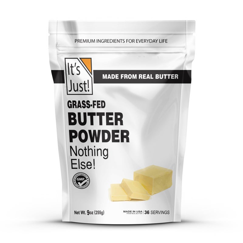 It's Just! It's Just - Grass-Fed Butter Powder, Made from Real Butter, Shelf Stable, Just Add Water, Made in USA, 9oz - Image 1