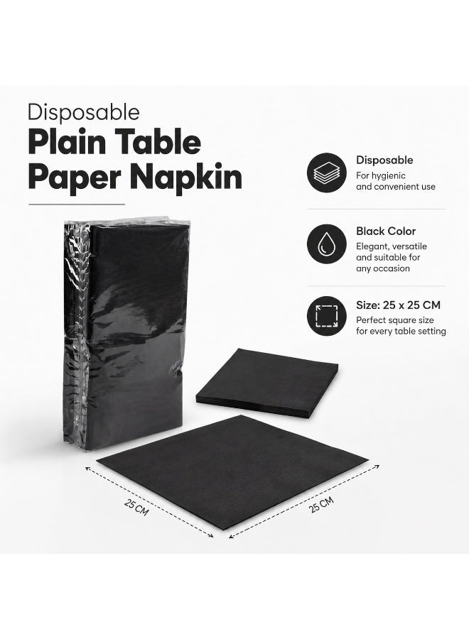 Disposable Plain Table Paper Napkin Black 25 x 25 CM - Image 5