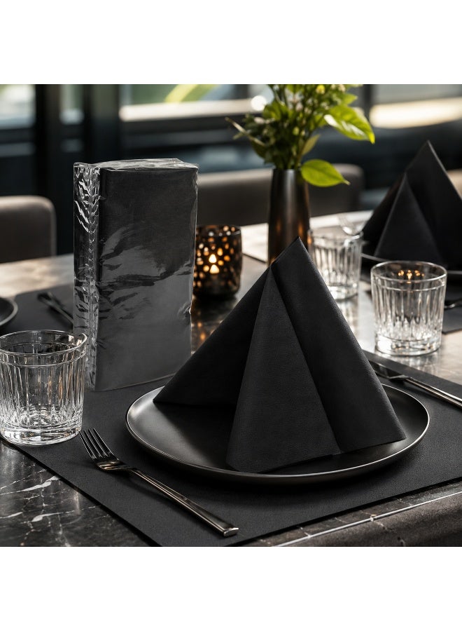 Disposable Plain Table Paper Napkin Black 25 x 25 CM - Image 4