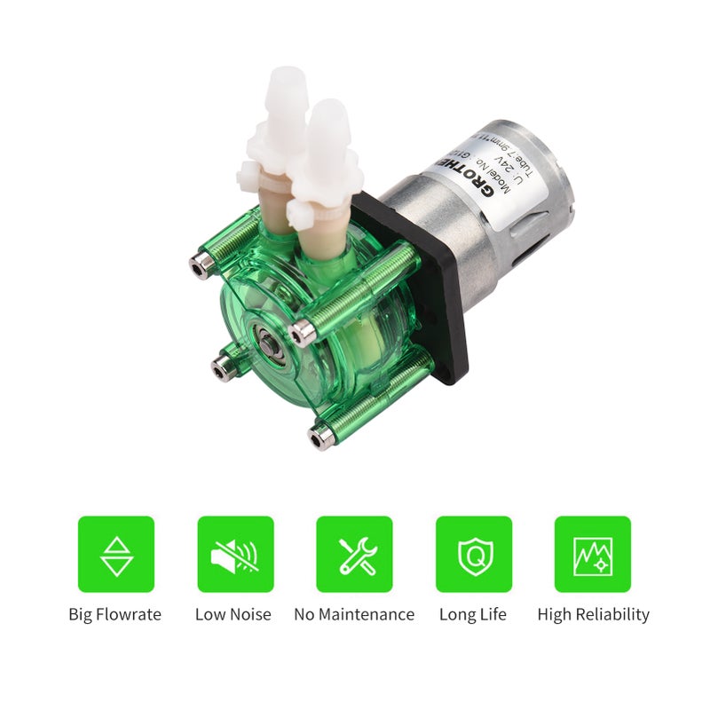 Peristaltic Pump: DC12V 1700mL/min 300 RPM - Valve-free Seal-free Self-priming Design - Vacuum Pump for Lab Experiments, Medical Research, Home Use - Image 4