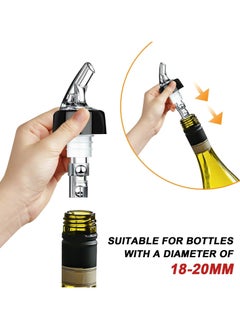 CMGTYYD Pack of 4 2 cl Dosing Bottle Pourers, Dosing Aid Bottle, Pourers Dispenser, Bar Portioner, Pour Spouts Shot, Spirits Dosing Aid, Dosing Aid Pourer for Wine, Liquor, Cocktails  - Image 4
