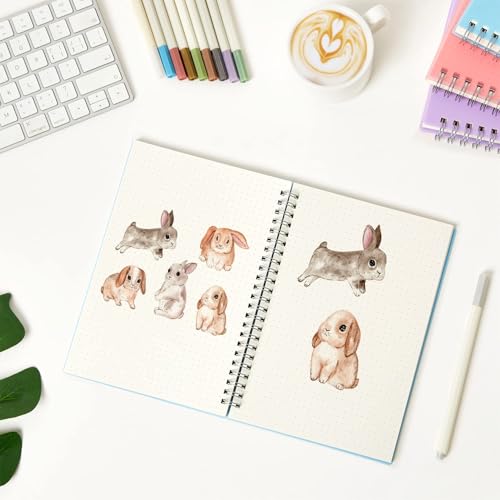 MSTONAL 3 Pack Spiral Notebook, Large Dotted Notebook 8.5" x 11", 100GSM 5x5mm Dot Grid, 80 Sheets/160 Pages, Dotted Spiral Notebooks Journals for Writing, Sketch Book… - Image 5
