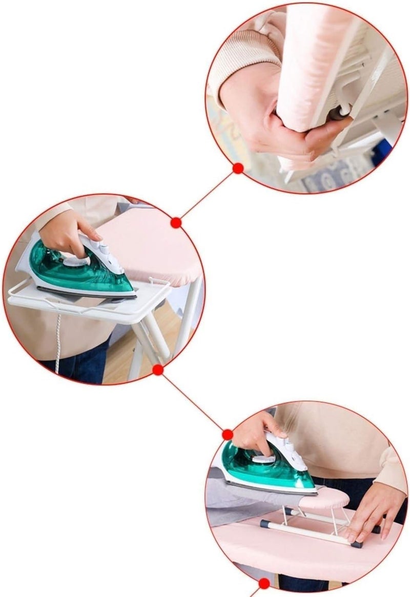 Kuber Industries 42 Inch Ironing Board with Small BoardIroning Stand for ClothesPress Table for Home White - Image 3