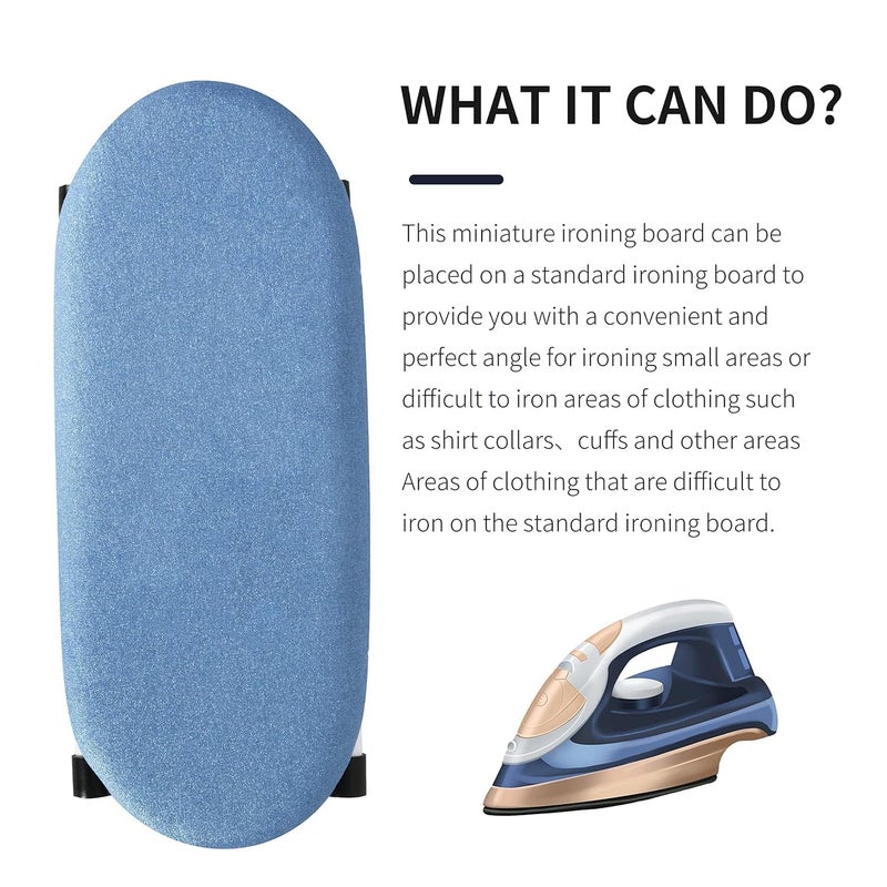 Kuber Industries 42 Inch Ironing Board with Small BoardIroning Stand for ClothesPress Table for Home White - Image 4