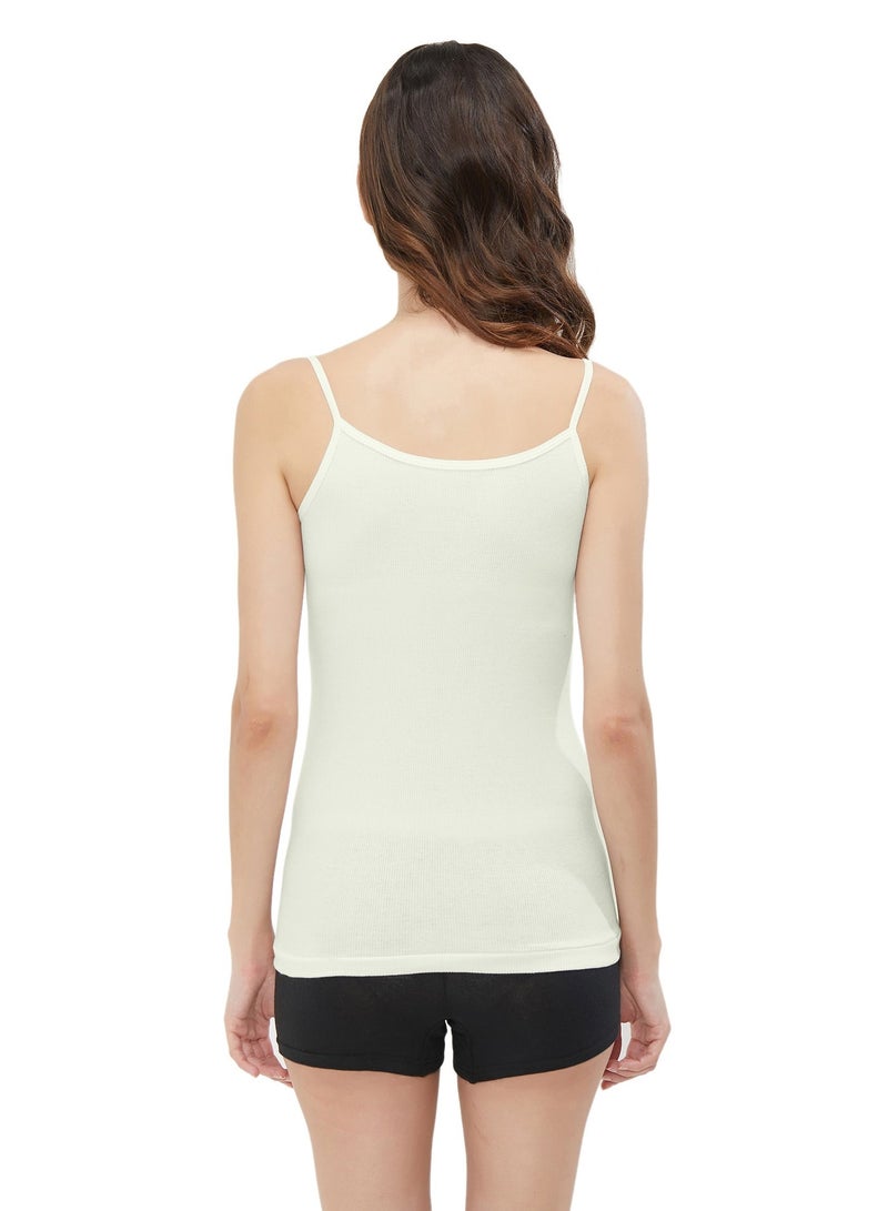 BYC WOMEN'S COTTON CAMISOLE (PACK OF 3) - IVORY - Image 5