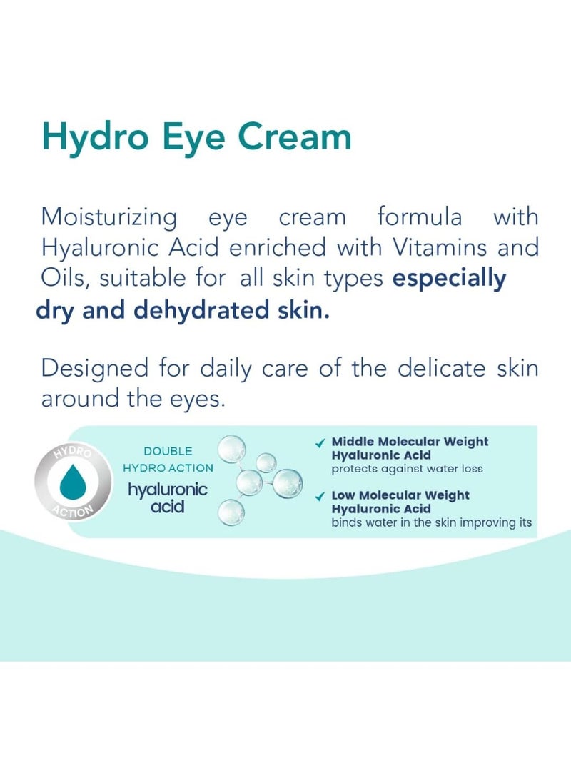 Novaclear Hydro Eye Cream 15ml – Hydro-Boost Firming Eye Cream with Hyaluronic Acid, Vitamins E & A, Arnica, Argan & Macadamia Oil - Image 4