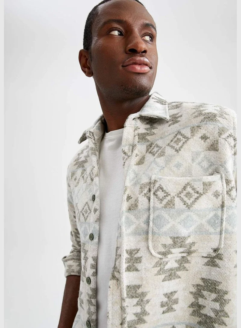 DeFacto Man Regular Fit Woven Top Long Sleeve Shirt