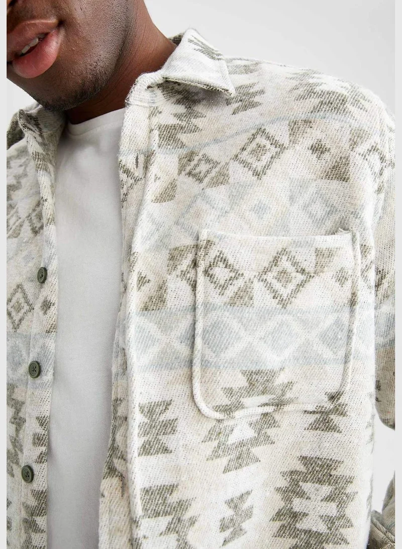 DeFacto Man Regular Fit Woven Top Long Sleeve Shirt