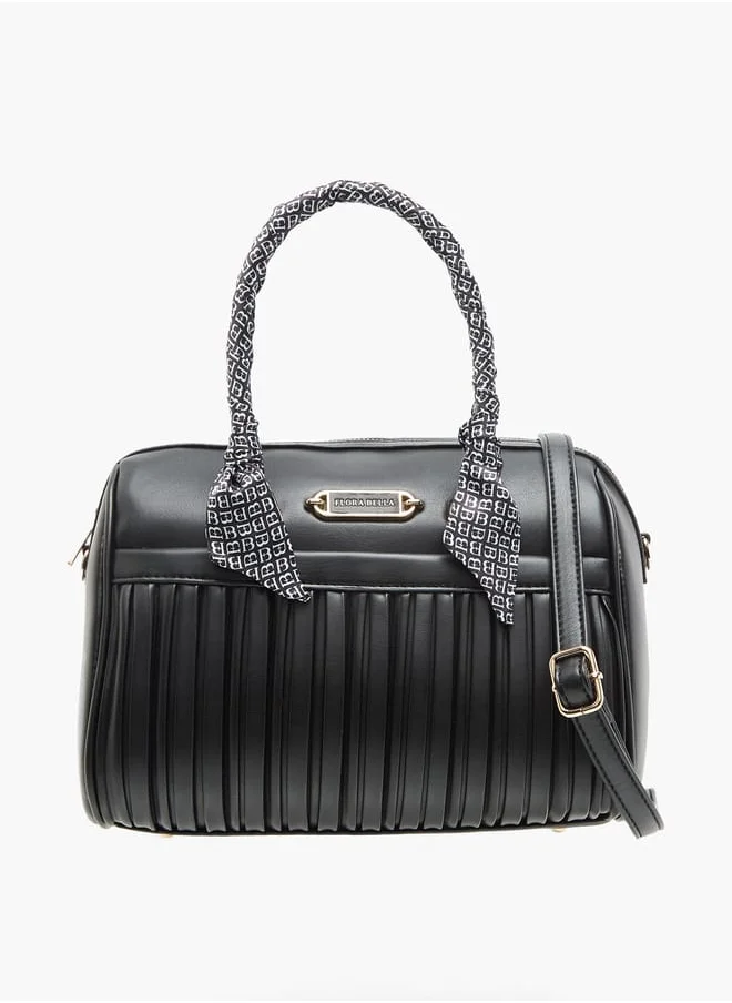 فلورا بيلا من شو إكسبرس Women Pleated Bowler Bag with Zip Closure and Adjustable Shoulder Strap