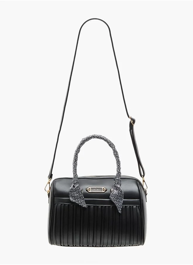 فلورا بيلا من شو إكسبرس Women Pleated Bowler Bag with Zip Closure and Adjustable Shoulder Strap