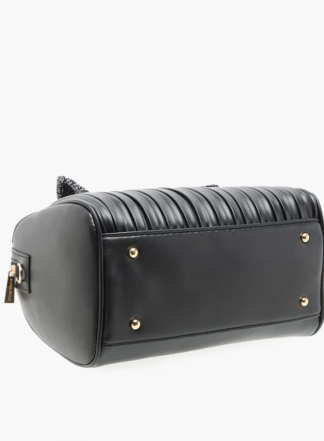 فلورا بيلا من شو إكسبرس Women Pleated Bowler Bag with Zip Closure and Adjustable Shoulder Strap