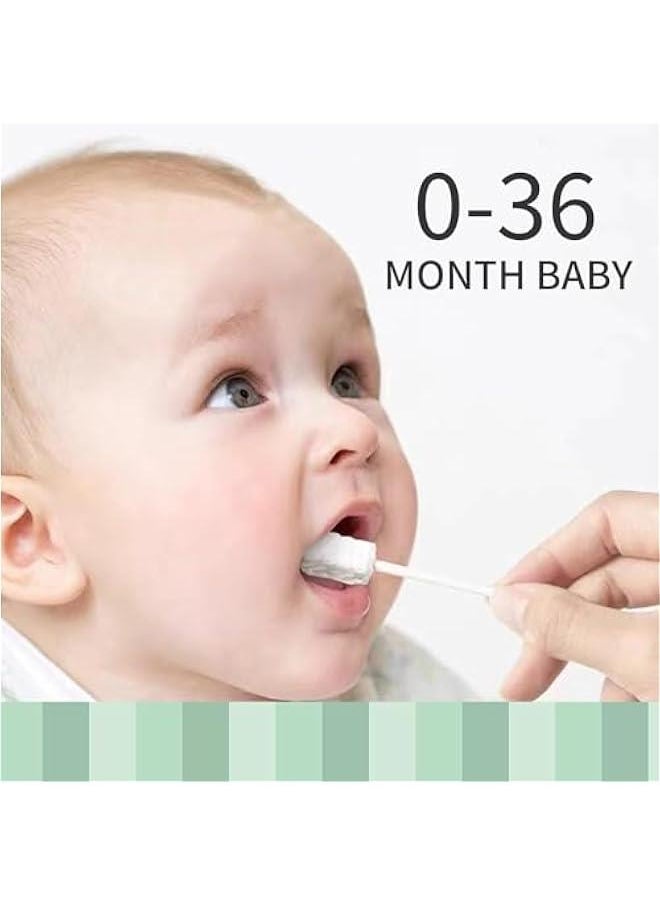 HOOKOR Baby Toothbrush, Newborn or Baby Tongue Cleaner, Disposable Baby Gum Cleaning Gauze, Oral Cleaning Care, Suitable for 0-36 Months Baby (48PCS, Pack of 1)  - Image 2