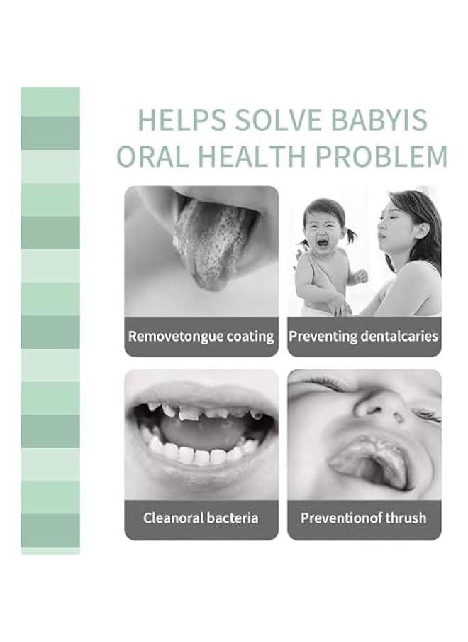 HOOKOR Baby Toothbrush, Newborn or Baby Tongue Cleaner, Disposable Baby Gum Cleaning Gauze, Oral Cleaning Care, Suitable for 0-36 Months Baby (48PCS, Pack of 1)  - Image 3