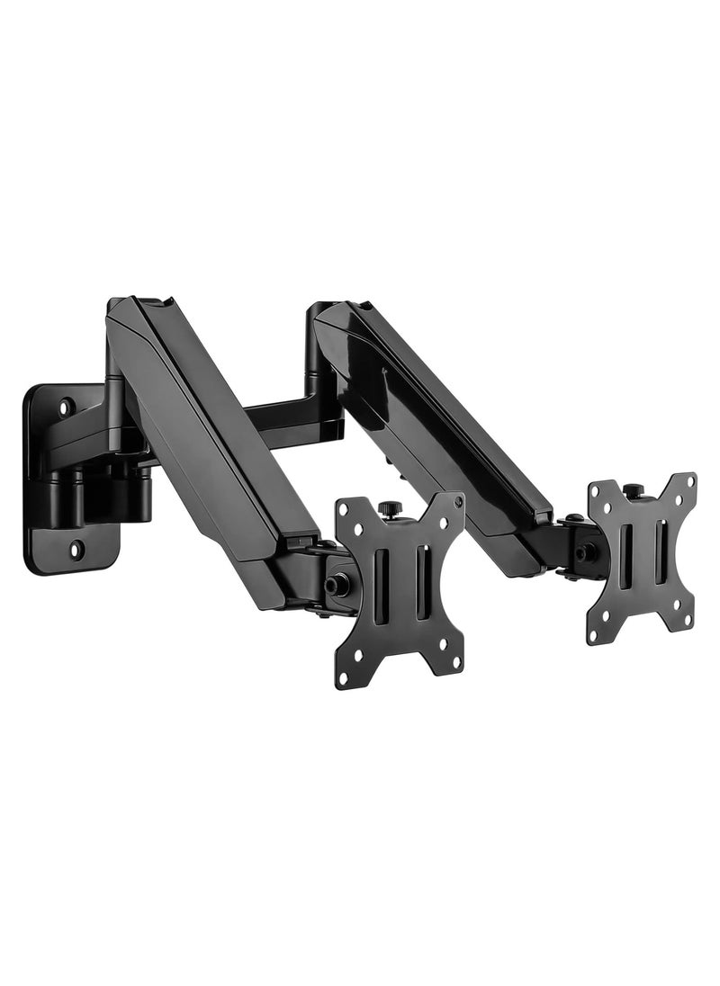 XICEN - Dual Monitor Swivel TV Wall Mount, Full Motion Computer Monitor Arm for Two Screens 17-27 Inch with 4.4~17.6lbs Load Capacity for Each Display - Image 1