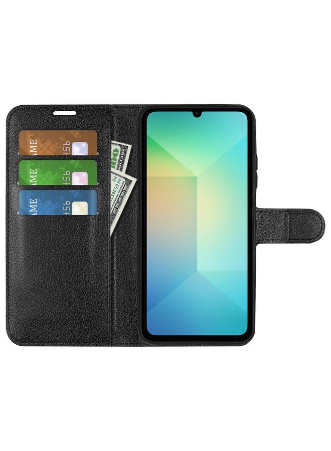 S-TOP Case For Samsung Galaxy A06 5G Litchi Texture Horizontal Flip Leather Phone Case with Holder - Image 4