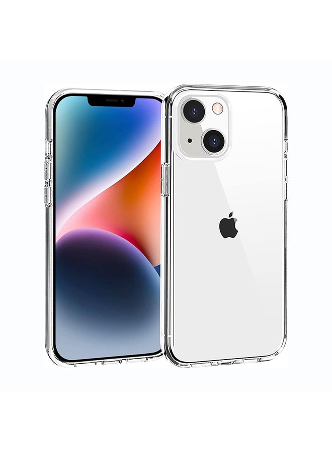 O Ozone Clear Hard Back Compatible With iPhone 14 Plus | Transparent Shockproof Protective Cover | Slim Hybrid PC + TPU Phone Case | Anti-Yellow, Scratch Resistant - Image 1