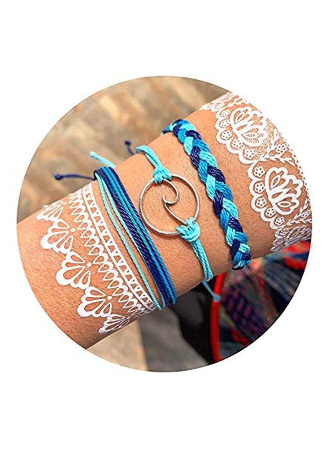 Long tiantian Wave Bracelets for Teen  Cute Boho Braided String Beach Ocean Bracelet  Summer Jewelry Gift (M), alloy, sunflower - Image 2