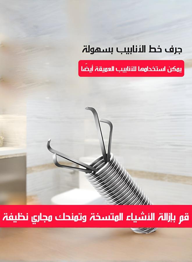 منظف مجاري مرن بـ 4 مخالب خطافية ومزيل سدادات الشعر - Image 2