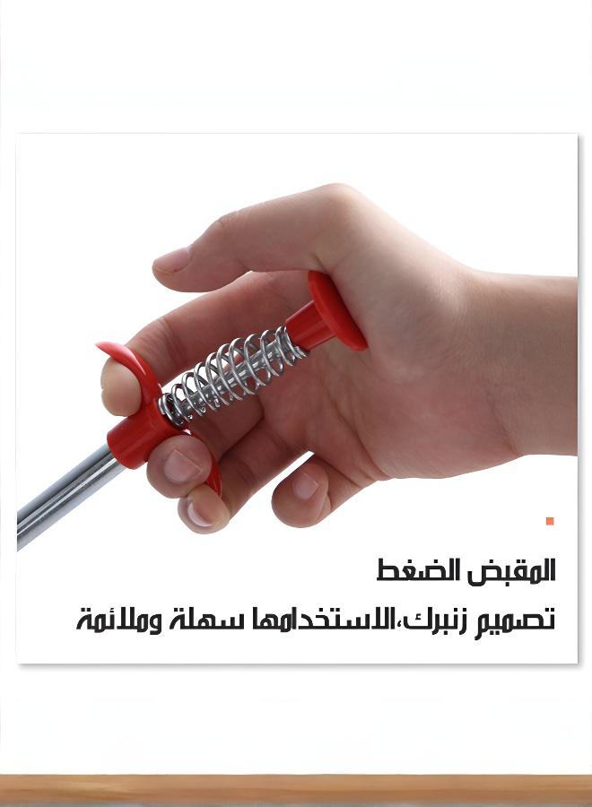 منظف مجاري مرن بـ 4 مخالب خطافية ومزيل سدادات الشعر - Image 4