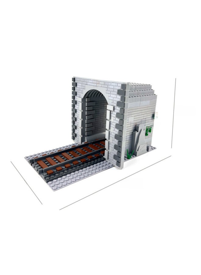 Yutong Building Blocks MOC Street View Building Train Cave City Train Track Perimeter Decoration DIY Assembled Model-Color:Train Hole Type A (353g + Paper Instructions) - Image 4