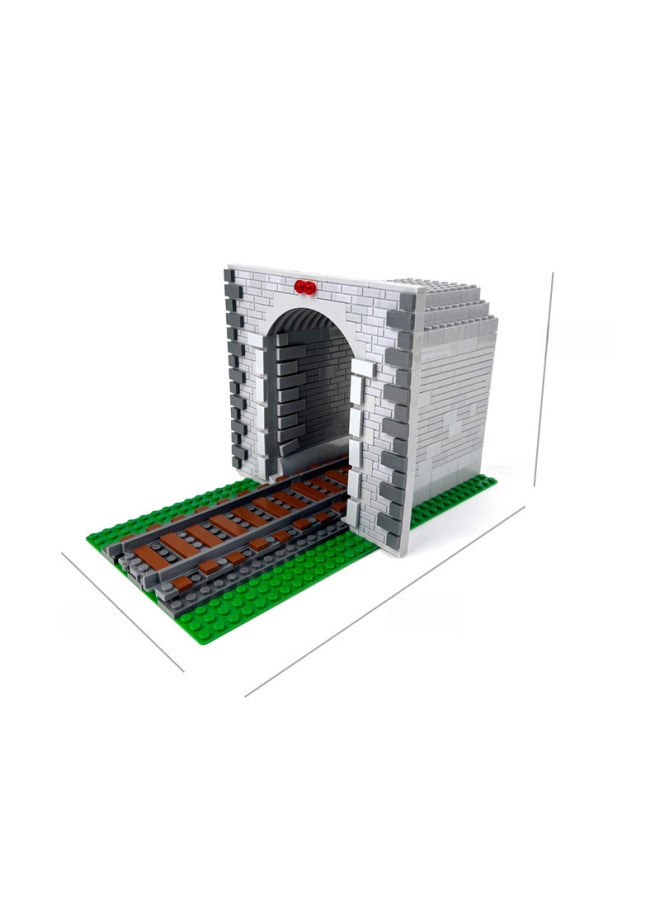 Yutong Building Blocks MOC Street View Building Train Cave City Train Track Perimeter Decoration DIY Assembled Model-Color:Train Hole Type A (353g + Paper Instructions) - Image 3