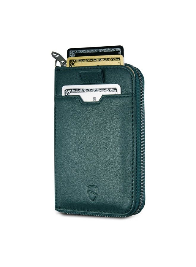 Vaultskin Notting Hill zip wallet with RFID protection (Alpine Green) - Image 1