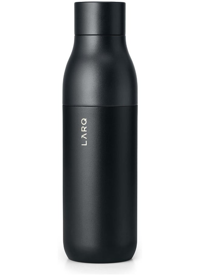 LARQ - Larq Bottle Self Cleaning And Insulated Stainless Steel Water Bottle With Award Winning Design And Uv Water Sanitizer, 25Oz, Obsidian Black - Image 1