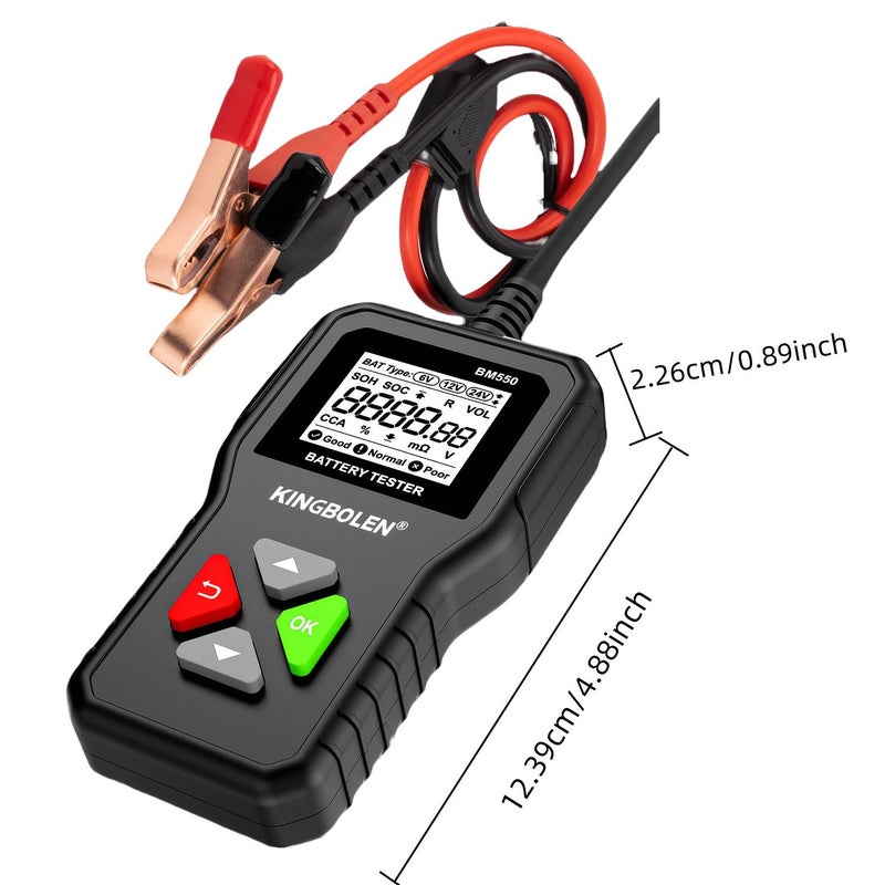 اختبار بطارية BM550 6V 12V 24V شاشة عالية الدقة فحص الجهد والمقاومة - Image 2