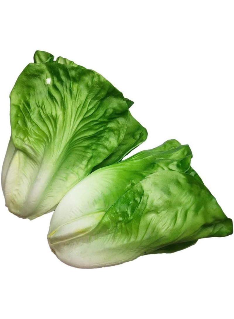 LATIFA Artificial Lettuce, Fake Vegetable, Artificial Vegetables for Decoration, Home Kitchen Decor, PU Vegetable 2 Pcs - Image 3