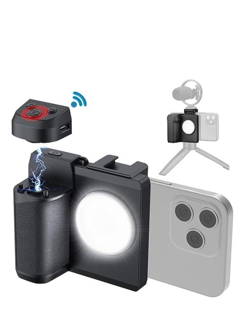 مقبض كاميرا الهاتف الذكي قبضة كاميرا الهاتف الذكي Griphone CapGrip مع جهاز تحكم عن بعد لاسلكي قابل للإزالة ثلاث سرعات قابلة للتعديل لإضاءة التعبئة لالتقاط الفيديو والصور بالهاتف