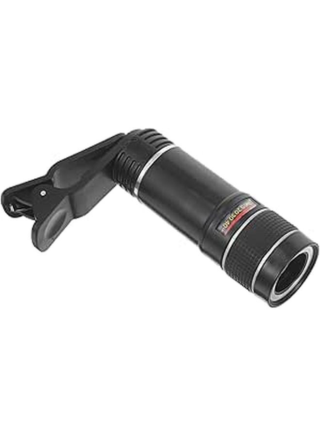 Universal 20X Telephoto Lens For Smartphones High Clarity Monocular Photography Black - Image 1