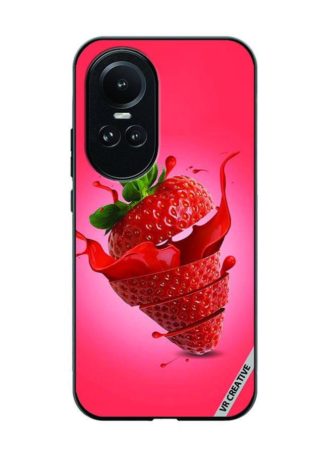 VR CREATIVE Protective Case Cover For Oppo Reno 10 Pro Strawberry Design Multicolour - Image 1
