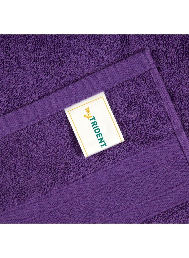 Trident منشفة تريداينت سوفت كومفورت إير غنية 100% قطن للحمام، 500 غم/م² حجم كبير للرجال/النساء، قطعة واحدة منشفة حمام (69 سم × 137 سم)، برقوق - Image 4