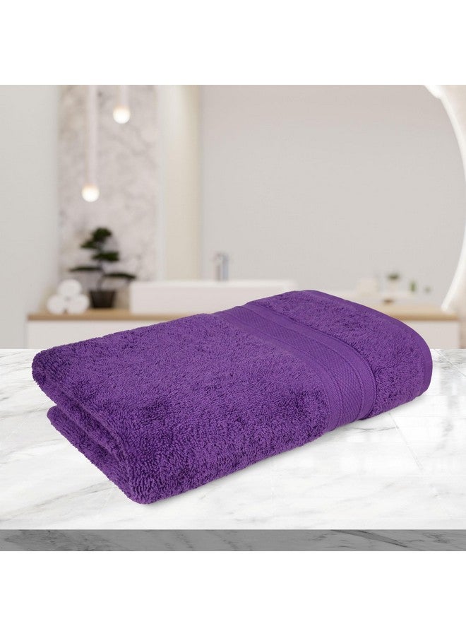 Trident منشفة تريداينت سوفت كومفورت إير غنية 100% قطن للحمام، 500 غم/م² حجم كبير للرجال/النساء، قطعة واحدة منشفة حمام (69 سم × 137 سم)، برقوق - Image 5