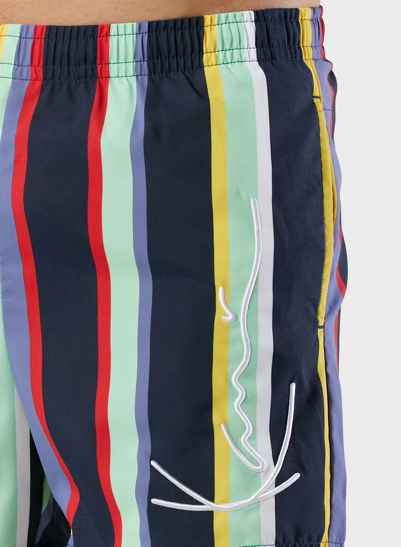 Karl Kani Signature Stripe Board Shorts