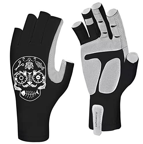 Riverruns UPF 50+ Fishing Gloves for Men Women Sun Gloves UV Protection for Outdoor, Kayaking, Rowing, Paddling, Canoeing(Fishwater, L) - Image 4