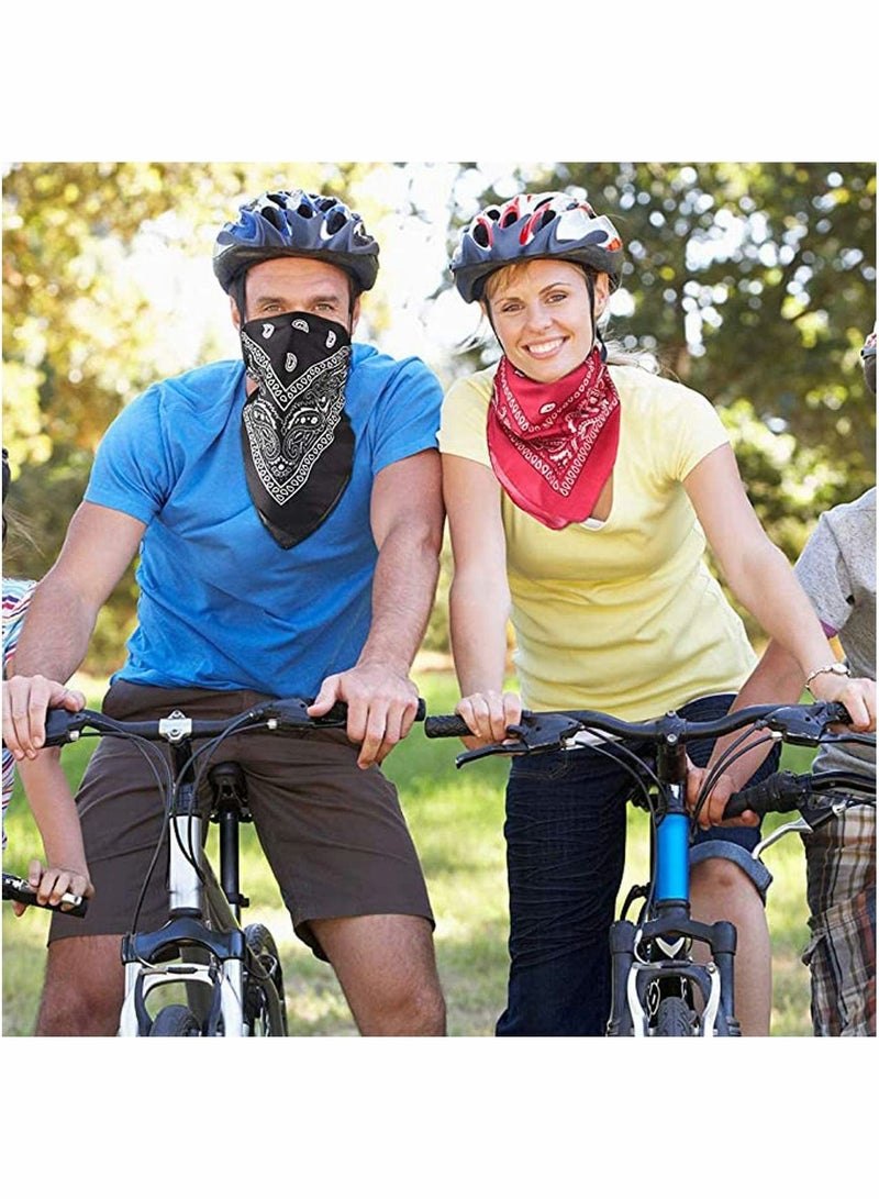 Excefore Paisley Print Bandanas Multi-Purpose Assorted Cowboy Bandanas Unisex Head Wrap Scarf Wristband for Adults and Kids 22x22 inch(10Pcs) - Image 3