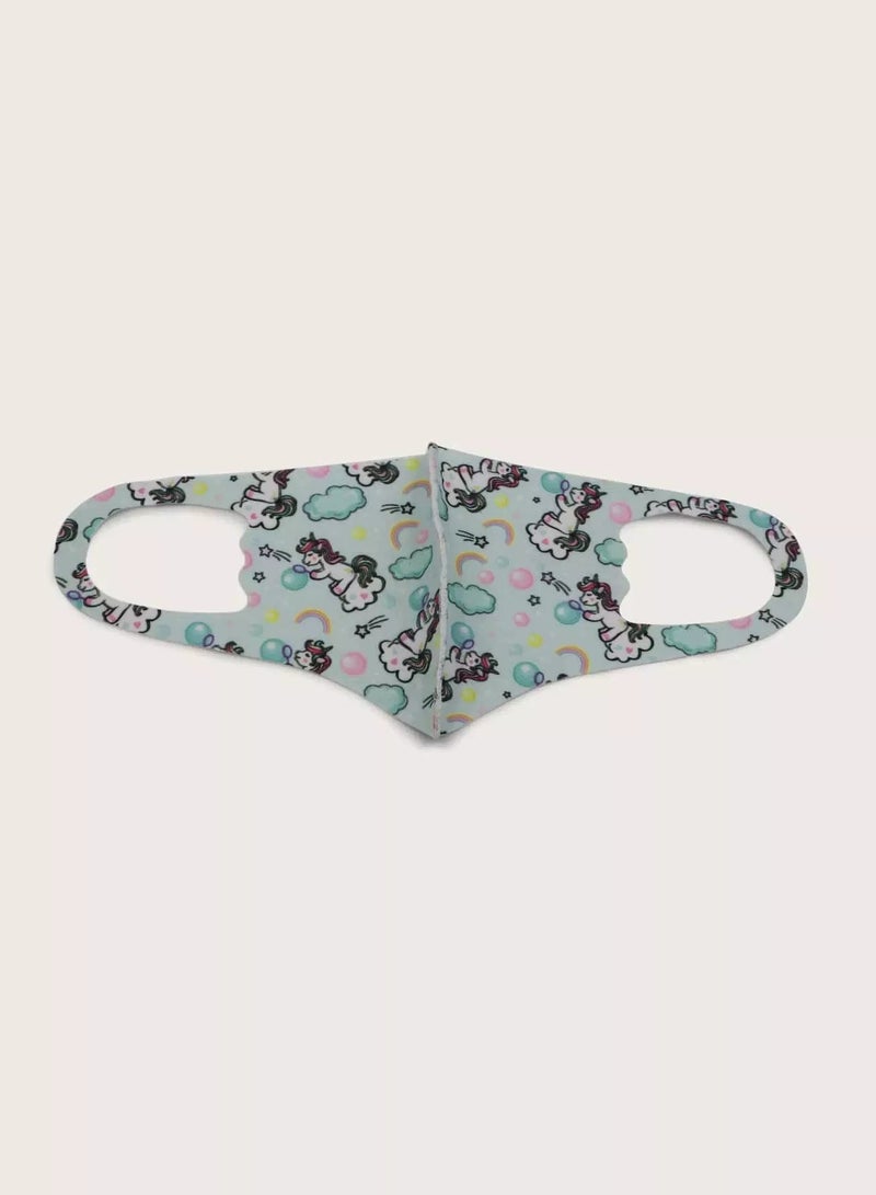 Kids Unicorn Pattern Face Covering  - Image 3