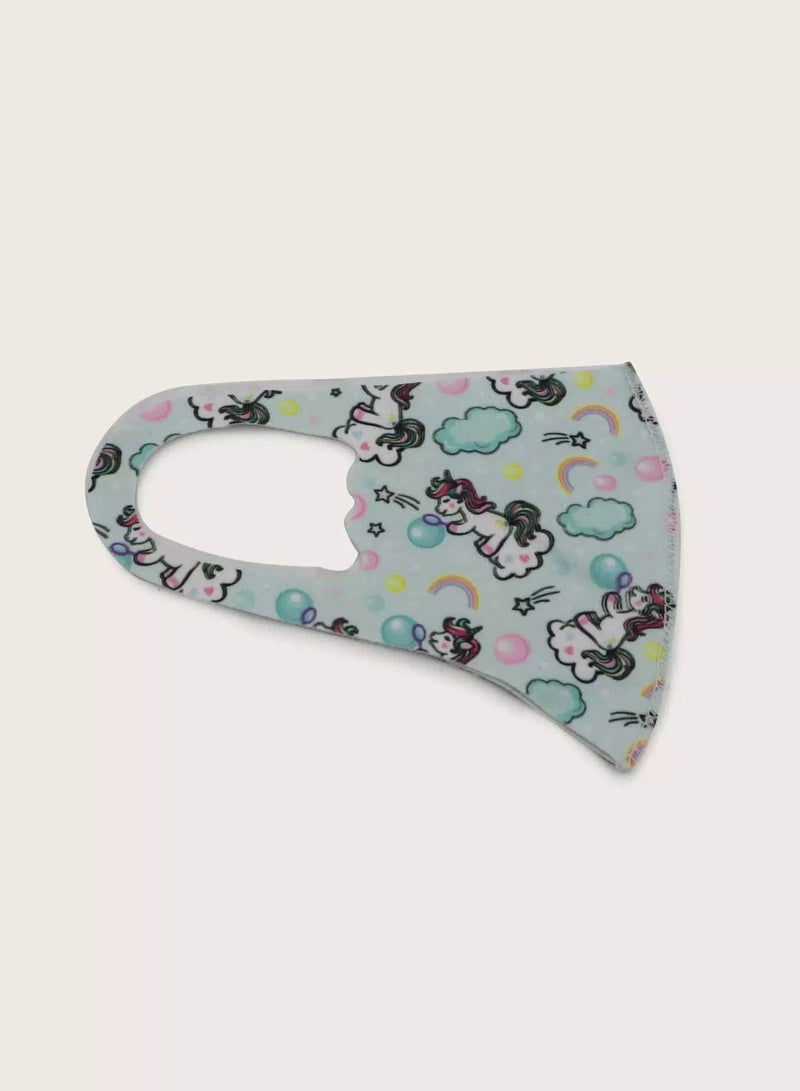 Kids Unicorn Pattern Face Covering  - Image 2