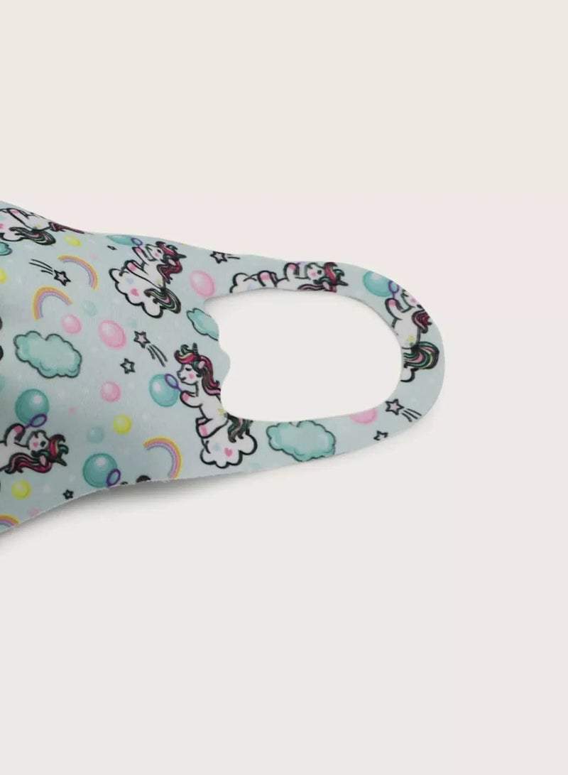 Kids Unicorn Pattern Face Covering  - Image 4