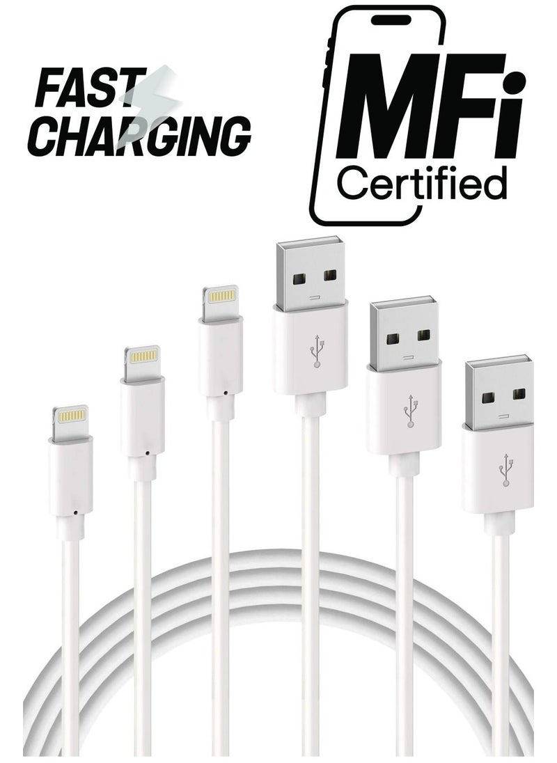 Raxoom iPhone Charger Cable - Apple MFi Certified 3Pack 1M iPhone Charging Cable for iPhone SE 2020 11 Xs Max XR X 8 Plus 7 Plus 6 Plus 5s SE iPad Pro and More - Image 1