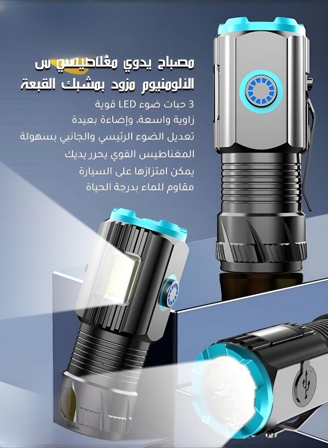 Mini LED Flashlight Rechargeable USB C Charging, 5 Light Modes, Pocket Flashlight with Clip, Magnetic Flashlight for EDC ,Camping, Hiking,Emergency - Image 2