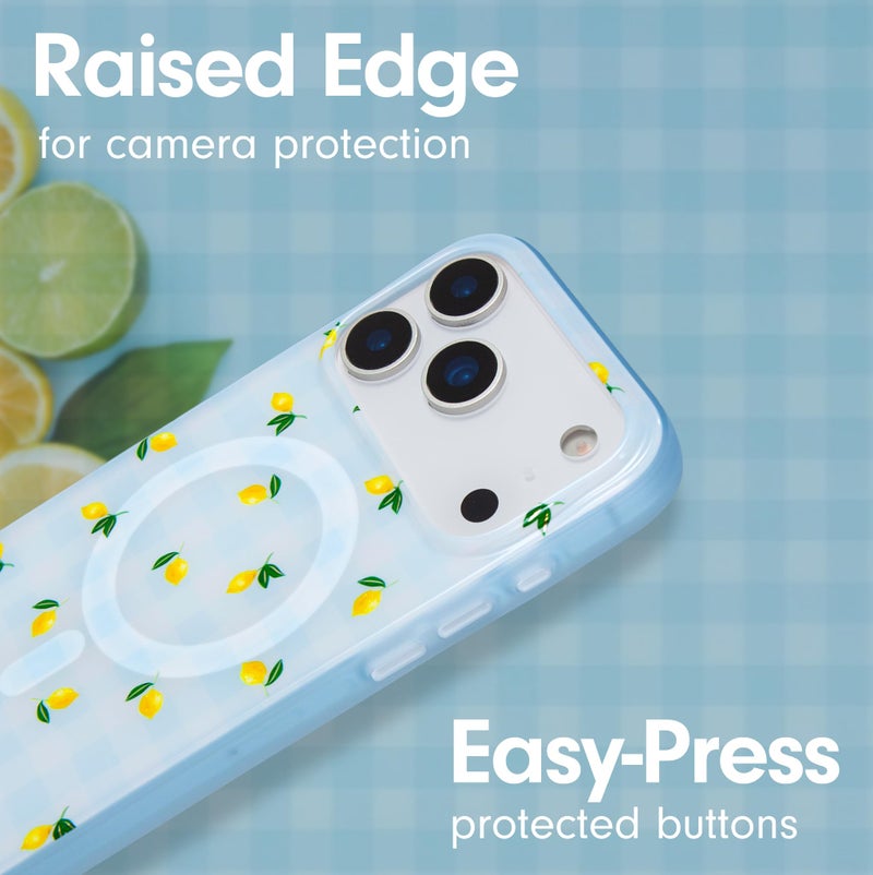 Sonix Case for iPhone 17 Pro | Compatible with MagSafe | 10ft Drop Tested | Lemon Gingham - Image 5