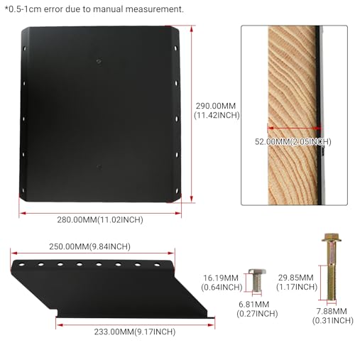 FQRANBO 4" Adjustable Jack Plate Manual Transom Set Back Jack Plate for Outboard Boat Motor, 225 Maximum Horsepower - Image 2
